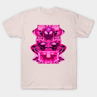 pink rose olmec sentinel ecopop pattern T-Shirt